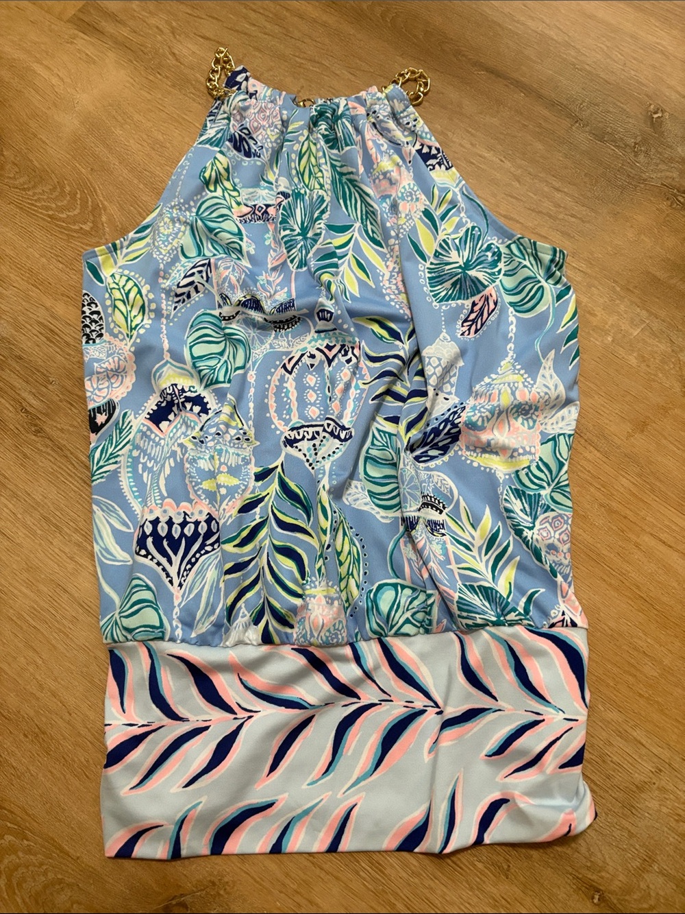Lilly Pulitzer Bowen Halter Top in the Blue Peri Lapis Blouse XS
